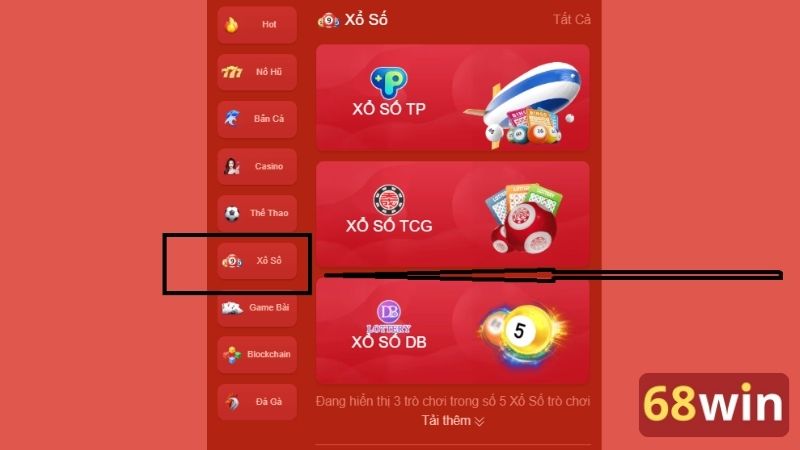 Bạn lựa chọn mục lô đề trên giao diện để cá cược