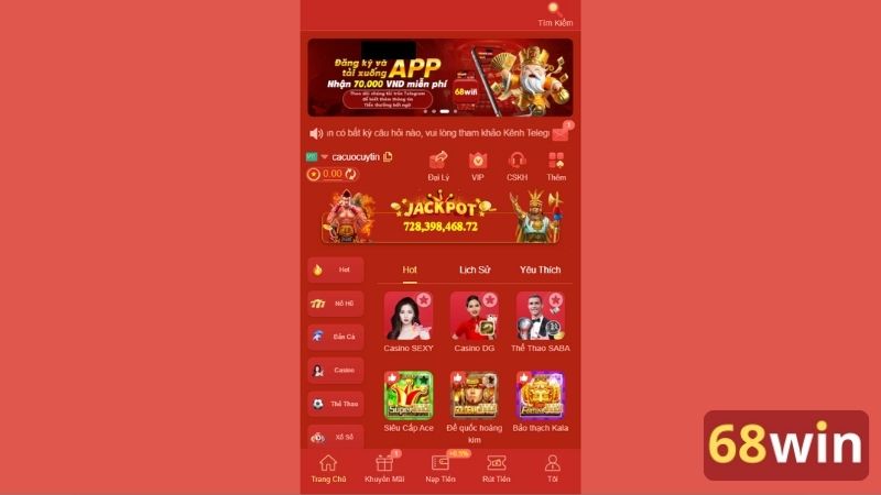 Giới thiệu nhà cái uy tín 68win