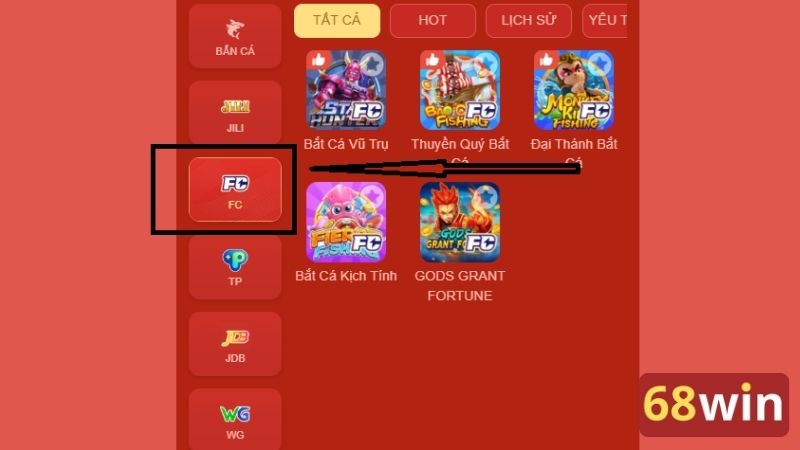 Sản phẩm bắn cá được yêu thích tại sảnh FC