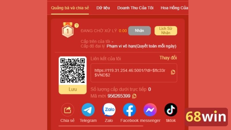 Sao chép đường link để thu hút thành viên mới