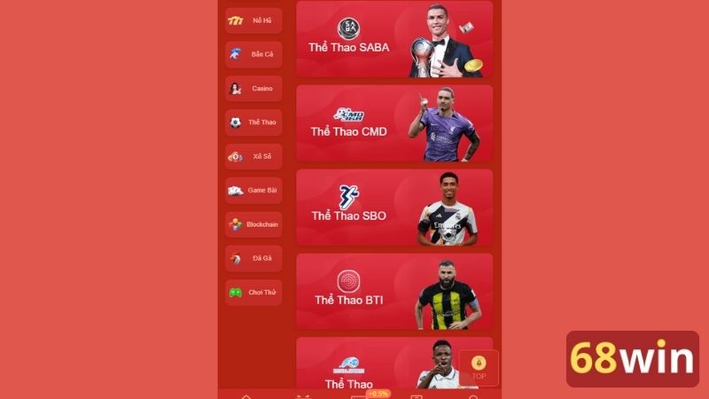 Thể thao 68win hoạt động uy tín và hợp pháp